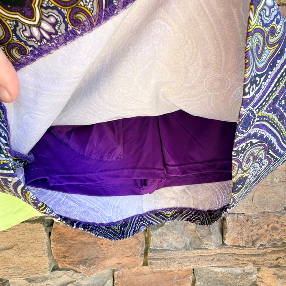 Lot of 2 EP Pro Women's Sz 4 Green & Purple Paisley Pickleball Golf Skirt Skort - Picture 7 of 16